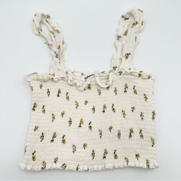Reformation Tops - Reformation Sally Crop Top Smocked